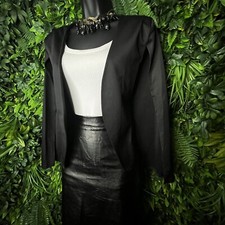 Women Cape Blazer Small Black V Neckline Open Kloset Therapy Nwt 0719