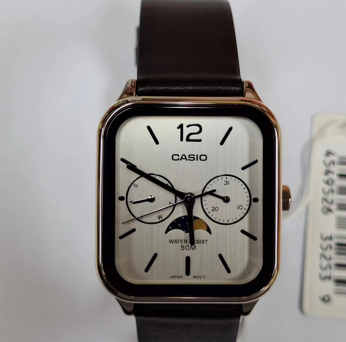 Casio MTP-M305L-7A Moonphase Quartz Men's Watch - Silver for