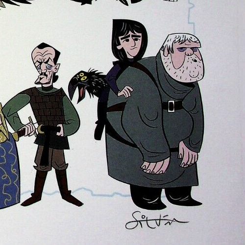 STEPHEN SILVER Signed Game of Thrones HBO Print 11x17 Felt Weave Stock Paper - Picture 2 of 4