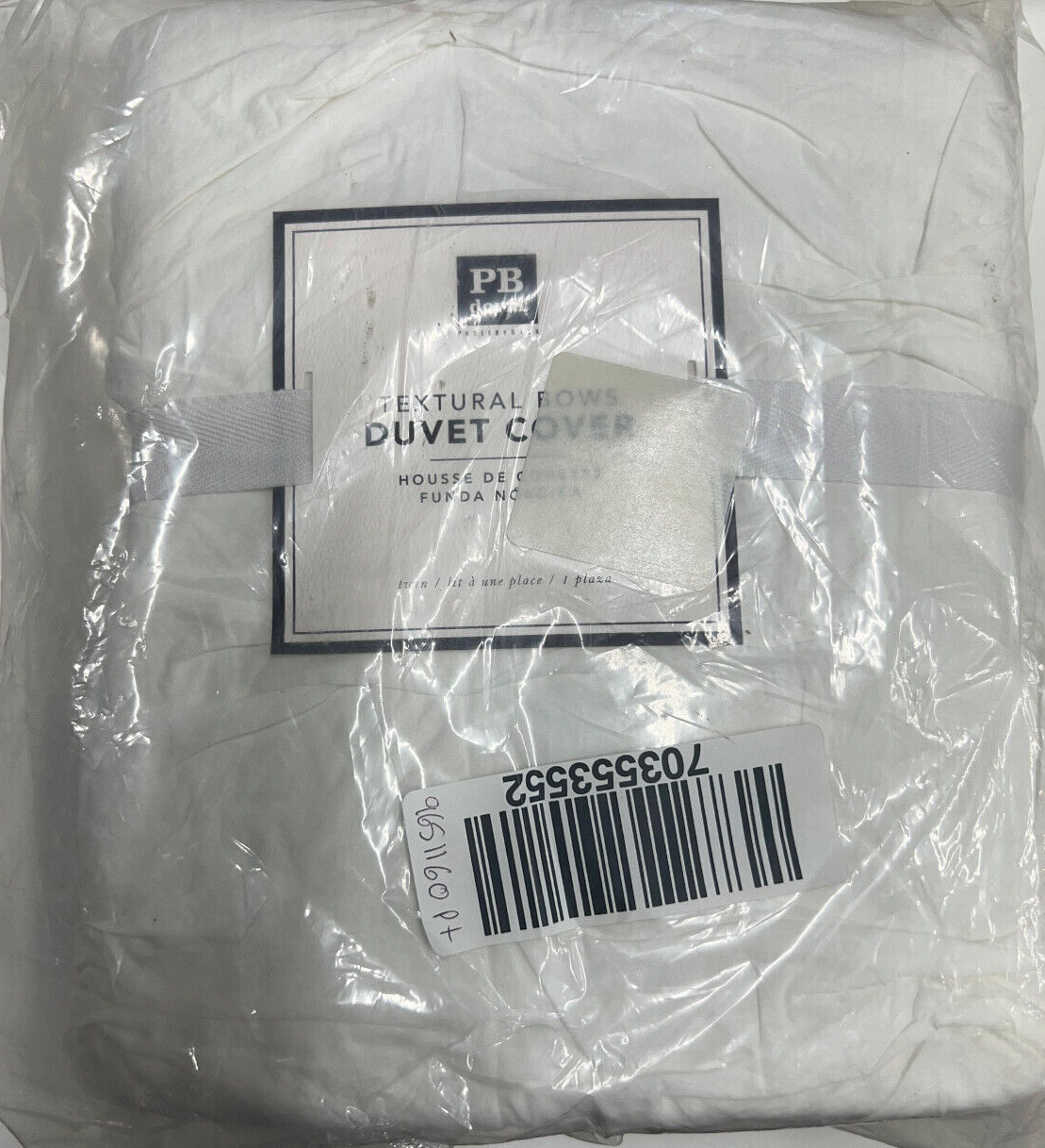 Pottery Barn Teen Textured Bows White Twin Duvet Cover NEW