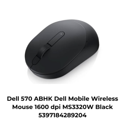 Dell 570 ABHK Dell Mobile Wireless Mouse 1600 dpi MS3320W Black