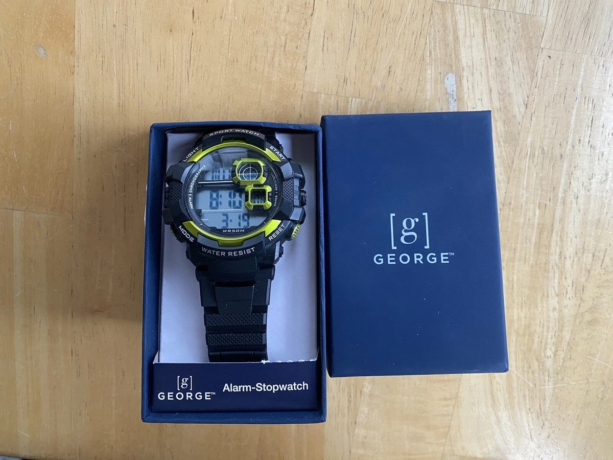 New GEORGE Digital Sports Alarm Stop Watch 82137 Watch for Men | eBay