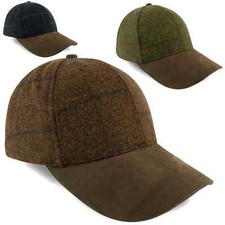 Jack Pyke Lowland Tweed Cap Baseball Hat Check Men Wool Shooting Hunting Country