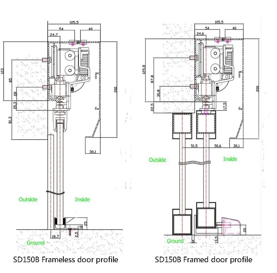 Slim Model Automatic Patio Door Opener, Automatic Pocket Sliding Door Operator - Image 2 of 4