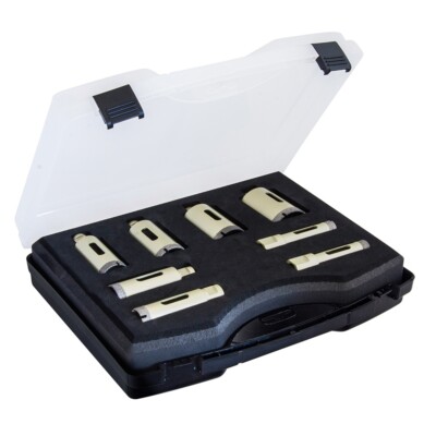  Fliesenbohrkrone / Fliesenbohrer clickandtools  M14 FLM 8'er SET Ø 18, 20, 25, 
