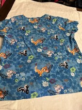 Disney Bambi Scrub top dentist nursing Large Womans doctor vet tech