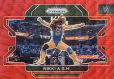 2022 Panini Prizm WWE Ruby Wave Red #38 Nikki A.S.H. - Raw