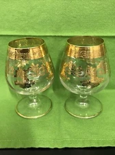 Set of 2 Interglass Italy Crystal Glasses - Clear Italian Brandy Snifters