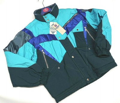COLMAR Giubbino giaccavento sci ,vintage,fantasia,AZZURRO 1110 Tessuto  tecnico | eBay