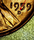 1959-D/D UNC LINCOLN MEMORIAL CENT - WRPM -008 (N/E) - FREE SHIPPING! — photo 4