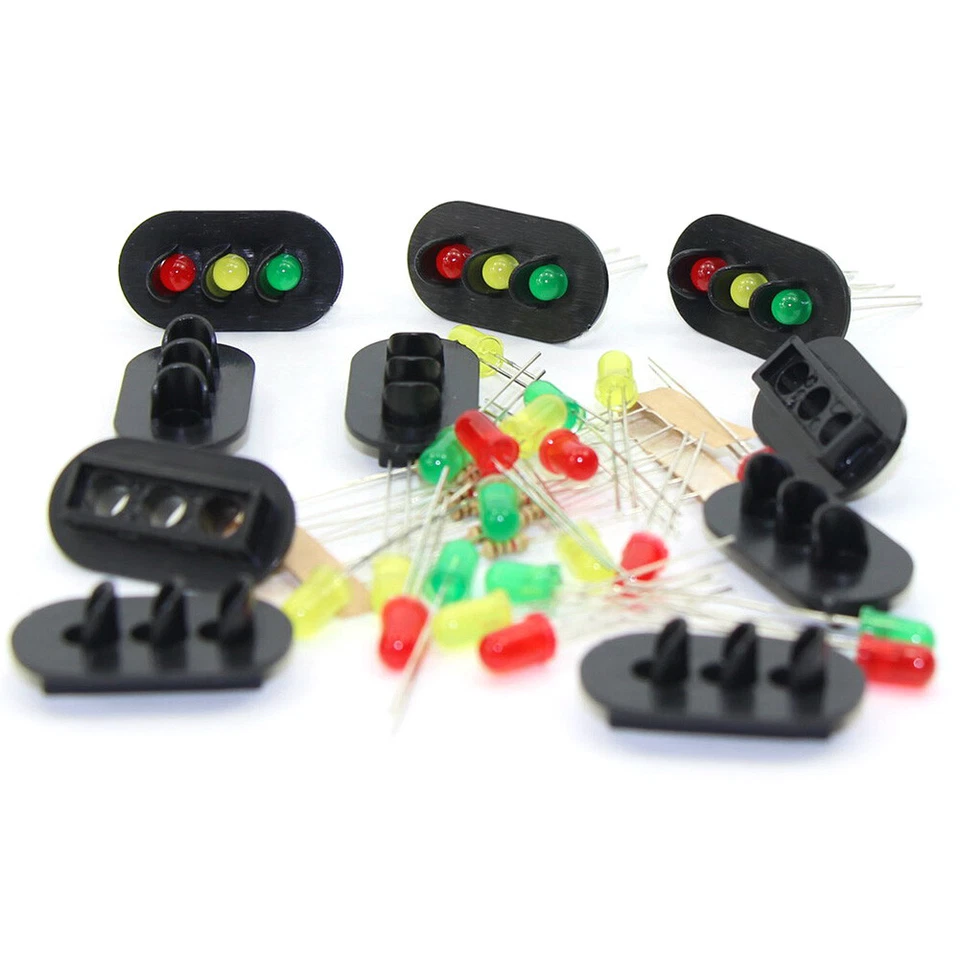 JTD24 10 sets Target Faces With LEDs for Railway signal O Scale 3 Aspects - Image 3 of 4