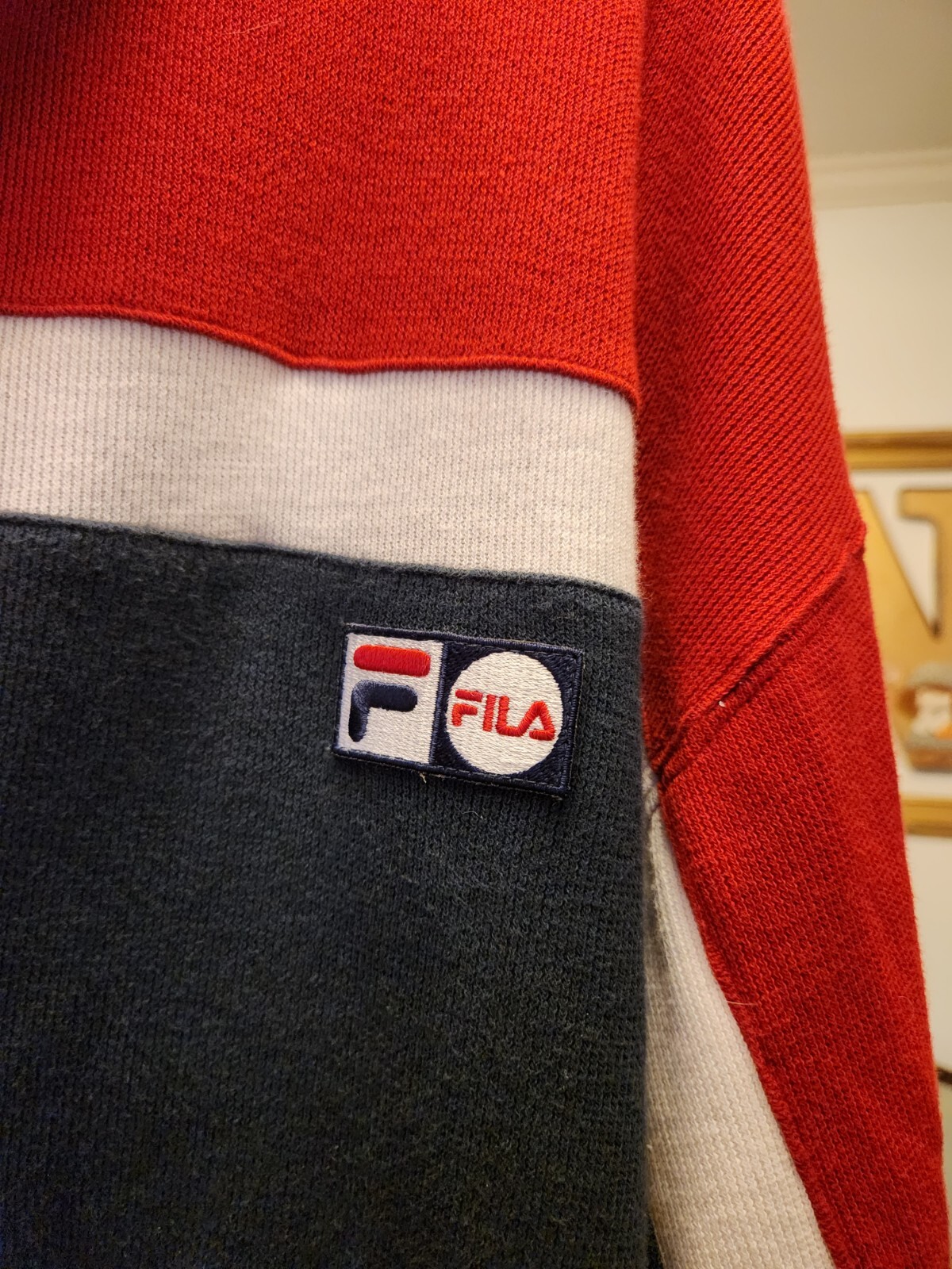 Vintage FILA Italia Uomo Warm Up Track Jacket XXL 58 Blu Rosso Bianco