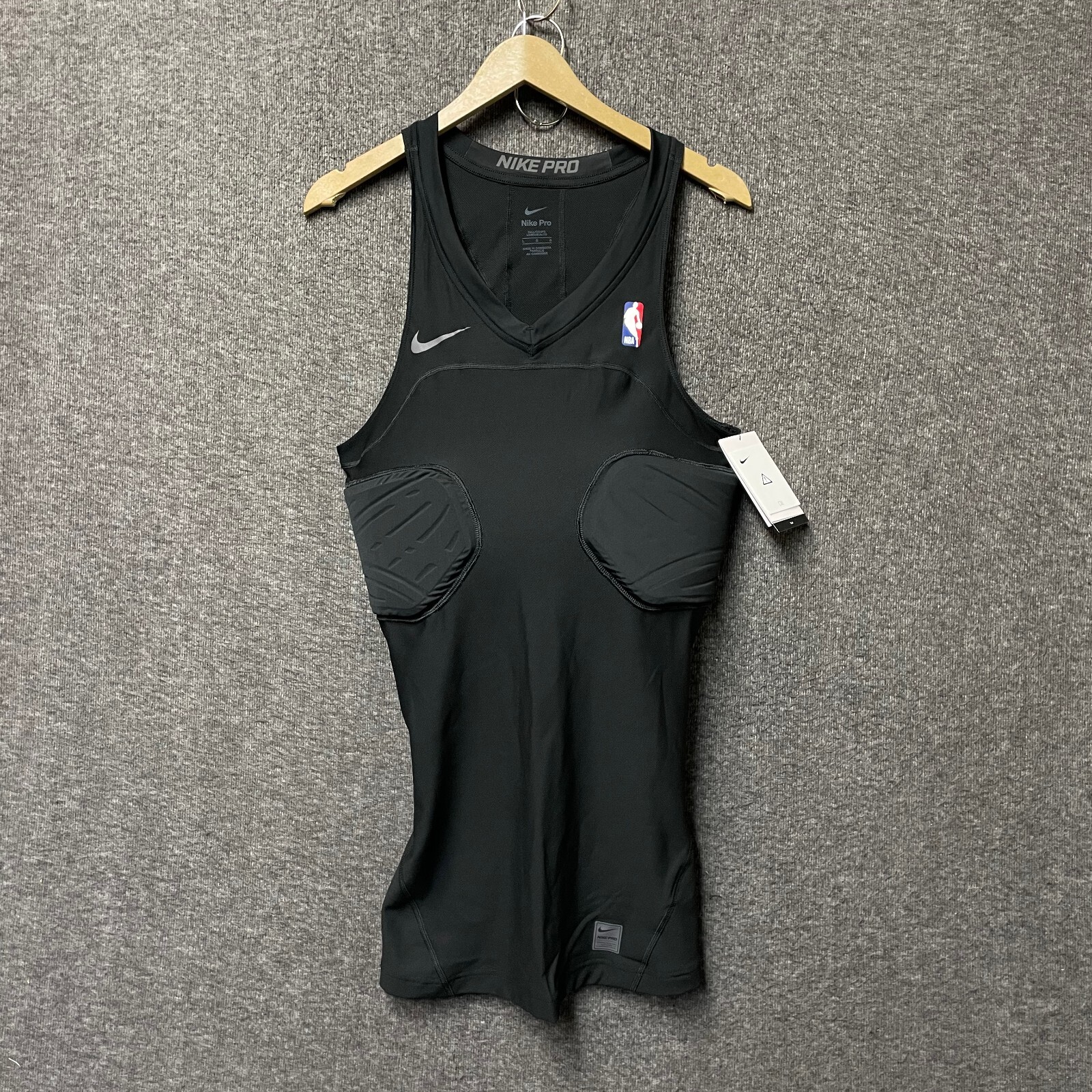 Nike NBA Pro Hyperstrong Mens Compression Padded Tank Black 881965010