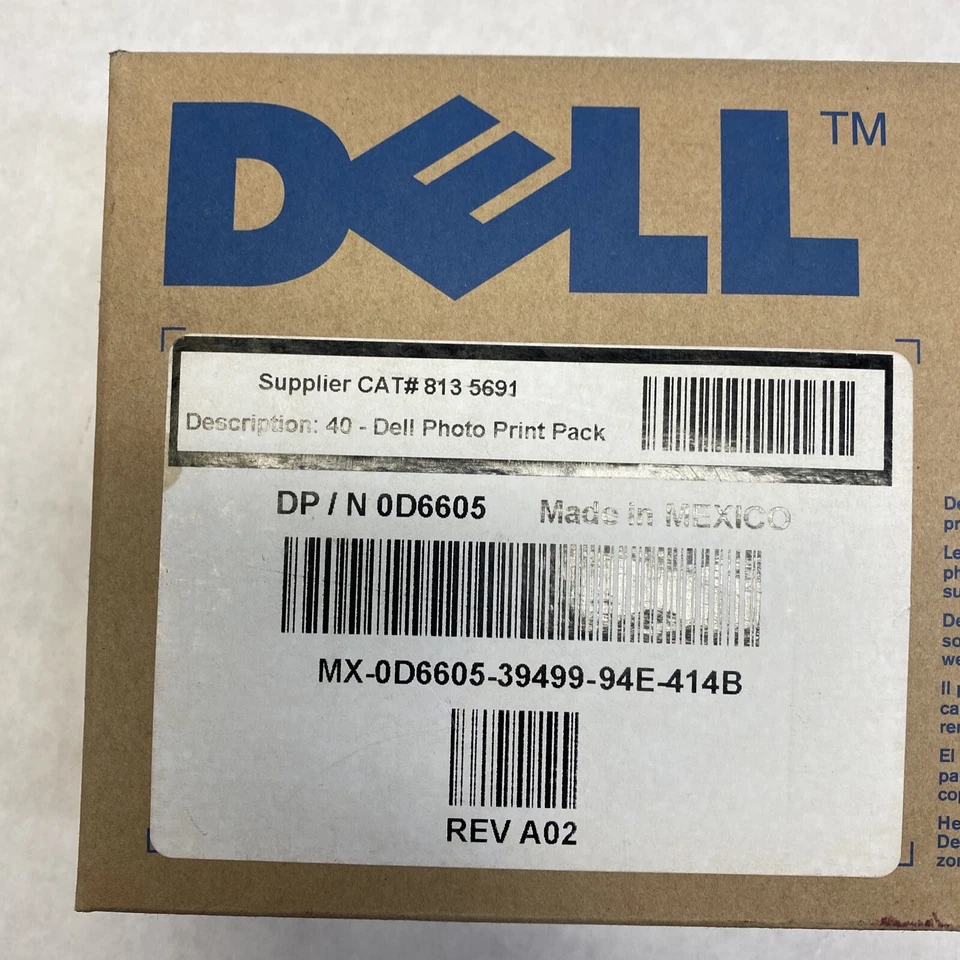 Dell 0D6605 Photo Print Pack 40 4x6in 10x15cm Genuine 0F6932 NOS Photo Cartridge - Image 4 of 4