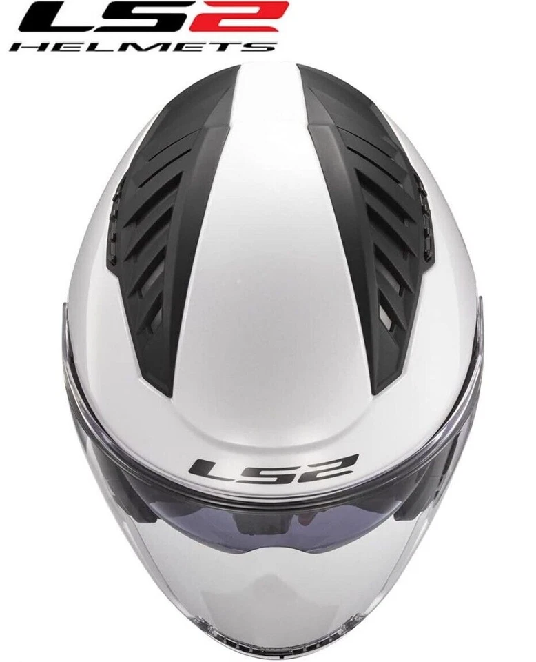 CASCO JET LS2 COPTER 2 SOLID BIANCO LUCIDO INTERNO REMOVIBILE ECE 22.06 - Immagine 3 di 4