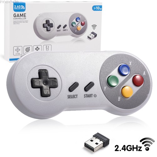 Wireless Kontroller Gamepad Nintendo SNES USB Controller Joystick für PC Win Mac - Bild 6 von 6