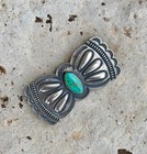 FINE TURQUOISE AND SILVER NAVAJO PIN BROOCH – HARRY MORGAN — photo 4