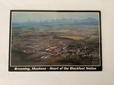 Browning Montana Heart Of Blackfoot Nation Postcard C4 Browning Montana Heart Of Blackfoot Nation Postcard C4