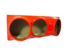 Triple 10 fiberglass sub woofer speaker box enclosure carpeted MDF case Red