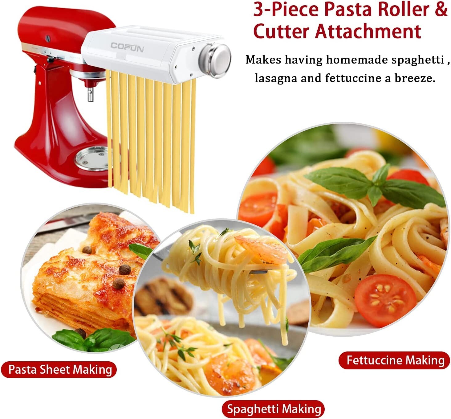 3 in 1 Kit KitchenAid Accessorio per la pasta 5KSMPRA Robot da Cucina foto 3