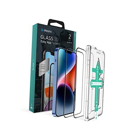[2 Pack Premium Screen Protector for iPhone Tempered 13 Pro/13/14 (6.1') Clear