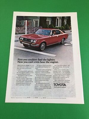 TOYOTA MARK II TWO 2 VINTAGE ORIGINAL PRINT AD PRINTED ADVERTISEMENT