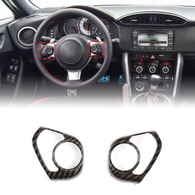 ABS Carbon fiber Steering wheel button trim For Toyota 86 Subaru BRZ 17-21 US