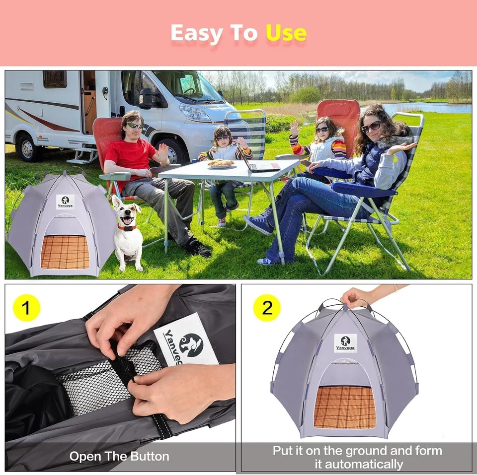 Tienda Catio pequeña para casa de mascotas interior/exterior con manta acogedora (14x24) para mascotas gratis Foto 4 de 4