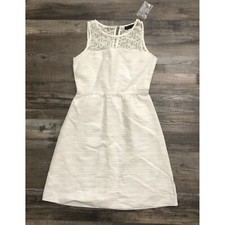 The Limited White Lace Panel tit & flare Dress size 2 Sleeveless New Party Cockt