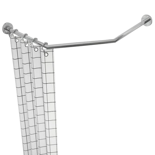 Curved Shower Curtain Rod Stainless Steel Curtain Bar Extendable Corner Shower - Picture 15 of 18
