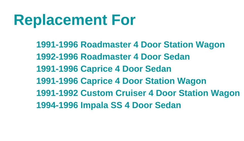 Vidrio de ventana de puerta delantera del conductor para Roadmaster Caprice Impala SS Custom Cruiser Foto 2 de 4