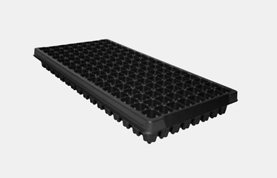 5 Standard Plug Tray 128 Square Cells - Cell Depth 2'' by T.O. Plastics