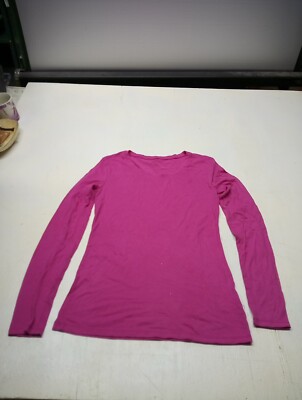 No Boundaries Juniors' Everyday Long Sleeve T-Shirt-Pink-Medium