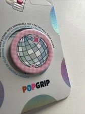 PopSockets Phone Grip Stand Disco Ball POPGRIP Swap Top Phone Grip Stand Pink