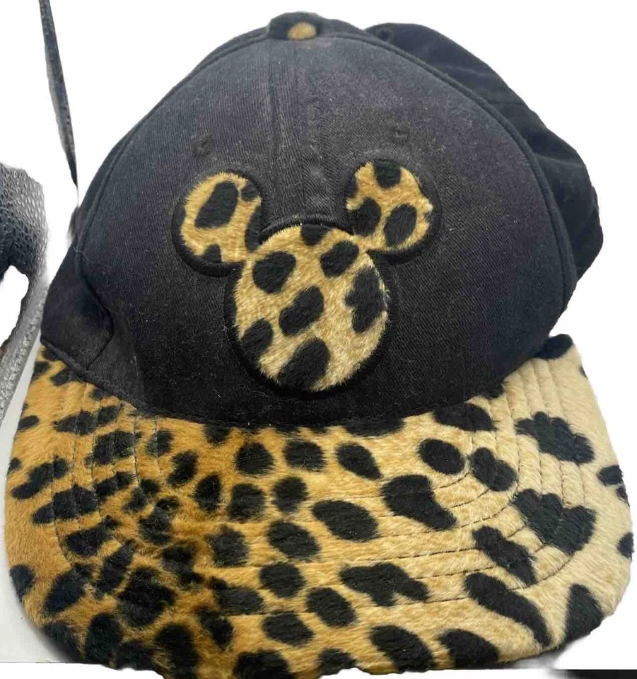 DISNEY WORLD Animal Kingdom Faux Leopard Plush & Black Cap Metal Snap Button Top - Image 2 of 4
