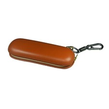 Handmade Cowhide Eyeglass Case Semi-Hard Shell With Hooks And Lanyard.