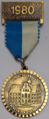 Medal Germany 12th International Fun Run Gysenberg Wanne-Eickel Town Hall Herner - Picture 5 of 7
