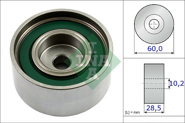 Ina 532 0599 10 Abweichungs-/FüHrungsrolle, Zahnriemen FüR Fiat, Mitsubishi-image