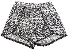 Epic Threads Girls Geo-Print Shorts Black White Size X-Large NWT