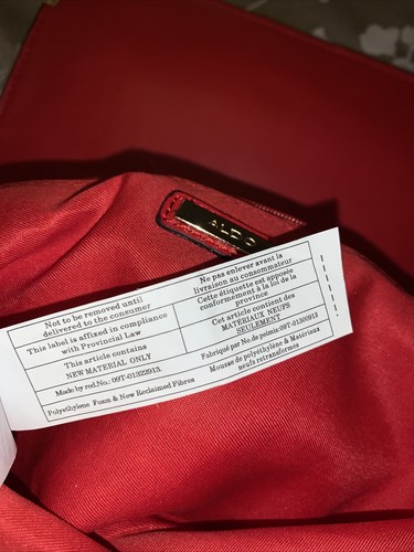 Aldo Red Leather Handbag Gold Detail - Picture 11 of 13