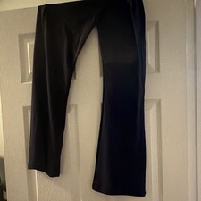 Women s Black Solid Dress Pants, Regular Fit, Size M, Regular Size Type