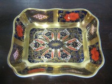 Royal Crown Derby Old Imari 1128 Solid Gold Band Pin Dish