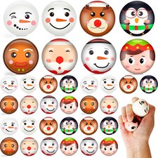 40 PCS Christmas Stress Balls,Christmas Bouncy 4 Cm In Diameter, Multicolor