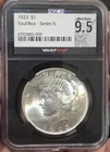 1923 Peace Dollar $1 NGCX 9.5 (MS65) Silver Coin. Philadelphia