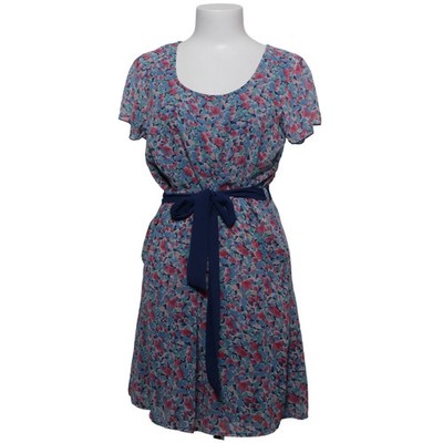 VILA, Kleid, Größe: M, Blau/Pink/Mehrfarbig, Polyester, Blumen, Damen #gTn