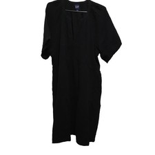 Gap Gauze Tiered Short Sleeves Womens Black Size XXL Dress