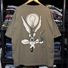 Vintage 1995 Wile E. Coyote Looney Tunes Single Stitch T-Shirt Size XL