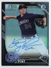 2016 Riley Pint 1st Bowman Chrome Draft Picks Black Refractor /75 Auto #CDA-RP