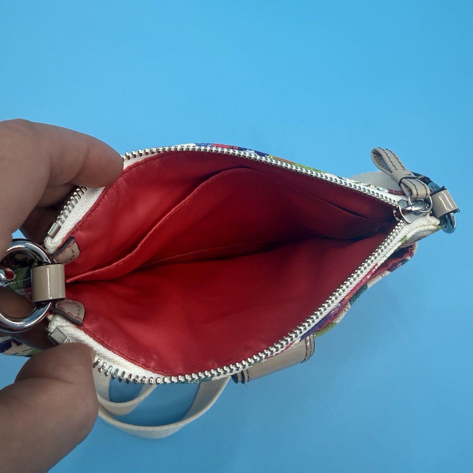 Coach Multicolor Scribble Print Canvas Crossbody … - image 7