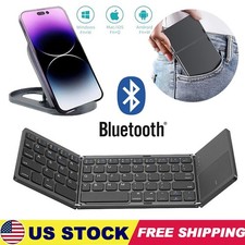 Mini Folding Wireless Bluetooth Keyboard With Touchpad for Laptop Tablet Phone